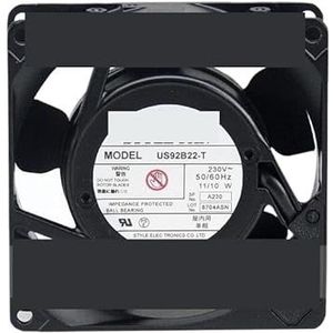 Voor STYLE FAN US92B22-T AC 230V 10/11W 90x90x25mm serverkoelventilator