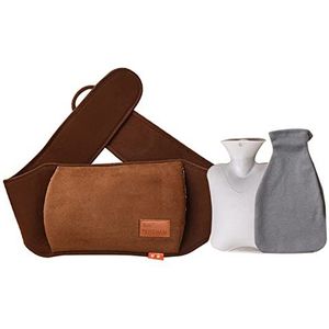 SMEXXY Warmwaterzak,Rubberen warmwaterfles met zachte hoes Tailleband Warm waterzak Warm water Pouch gebruikt voor pijnbestrijding Menstruatiekrampen, handwarmer, koffie