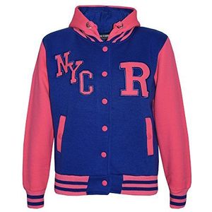 A2Z 4 Kids Meisjes Jongens B.B Hooded R Mode - B.B Jacket New Nyc Royal & N Pink 7-8