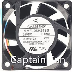 MMF-06H24SS-CX1 MELCO Ventilator DC 24V Ventilator 0.09A 6025 60 * 60 * 25mm Koelventilator voor Omvormer