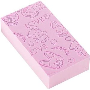 Badsponzen for volwassenen, badspons, mesh poef badspons, schuim Loofah spons (Size : Pink)