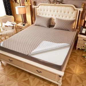 Matrasbeschermer Gewatteerde matrasbeschermer met rits, matrashoes, hoeslaken, matrasbeschermer, matrastopper/matrasbeschermer, blauw - 90x190+25cm(Camel,180x200+15cm)