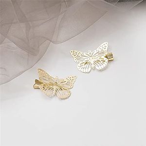 GHRTA Koreaanse versie vrouwelijke hoofdtooi holle vlinder haar clip legering gouden haar clip