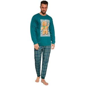 cornette Lange pyjama voor heren, pyjamaset, katoen, 100%, nachtkleding, lange gestreepte blouse en lange broek, comfortabel en warm, gemaakt in de EU, 115/234, M