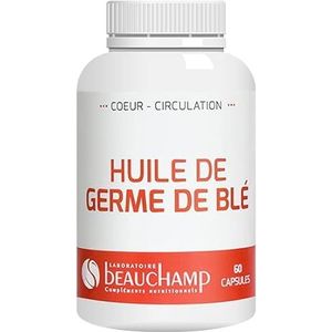 Laboratoire Beauchamp - Voedingssupplement tarwekiemolie - 60 capsules - Houdt een normaal cholesterolgehalte - Antioxidant - Ontwikkeld in Frankrijk
