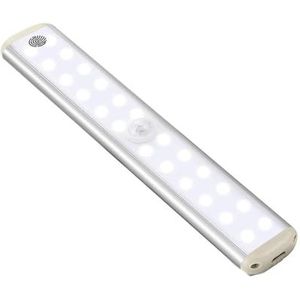 Oplaadbare Smart Strip LED Menselijk Lichaam Sensor Licht Wandkast Kast Licht Oplaadbare Garderobe Licht USB Gang Nachtlampje (Maat: 19 cm 24 Licht Touch, Kleur: 3 kleuren