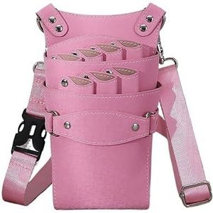 Kapperstas voor uitrusting Kappersschaar Heuptas Kapperstas 7-positie Kapperstas Kapper Kapper Schoonheidssalon Gereedschapstas Kapperstas(Pink 7 Slots)