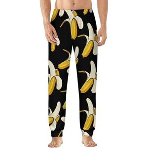 Peeled Banana pyjamabroek voor heren, zachte loungebroek, lichtgewicht slaapbroek