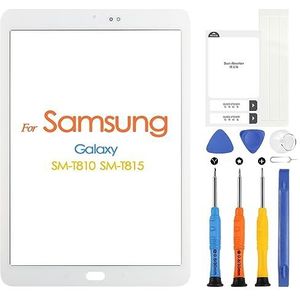 Glas voor Samsung Galaxy Tab S2 T810 T815 9,7 inch voorruit glas voor SM-T810 met reparatiegereedschap (geen touchscreen, digitizer en geen LCD, wit)