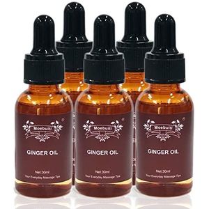Gemberolie, SPA-massageoliën, Etherische olie van planten, Gemberolie voor massage Lymfedrainage, lichaamsmassageolie Bevordert de bloedcirculatie, verlicht spierpijn