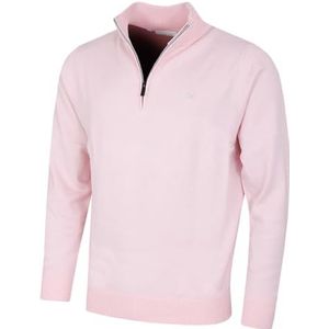 Calvin Klein Heren Campus 1/2 Zip Soft Feeltrui - Baby Roze - L