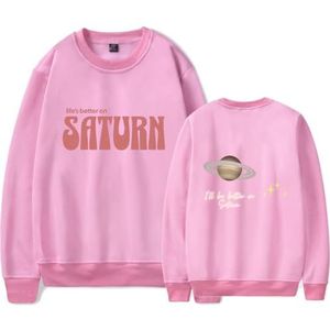 IZGVLELIHN SZA Sweatshirt Better On Saturn Merch Mannen Vrouwen Mode Trainingspak Unisex Jongens Meisjes Trend Lange Mouw Truien, roze, XXS