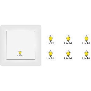 Schakelaar stickers 6 stuks lichtstickers met opschrift lichtsticker met opschrift (RP39) (14 mm)