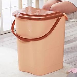 MegLob Hoog Voetbad Soak Tub, Verhoogd Weken Bekken Voor Het Hele Kalf, Dikke Plastic Voetbadbassin Voor Het Weken Van De Voeten, Pedicure Voetbad Spa Met Downpipe, Grote Voetkuip Emmer,H