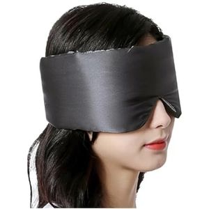 2 stuks moerbeizijde slaapmasker ooglapje blokkerende licht oogmasker oogmasker oogschaduw zacht gewatteerd reishulpmiddel voor slaap patch voor slaap (grijs)