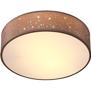 Monzana Plafondlamp - Sterrenhemel Rond 38cm 40 Watt Stof - Taupe