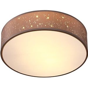 Monzana Plafondlamp Sterrenhemel Rond Ø 38cm Stof 40 Watt Woonkamer Slaapkamer Plafonière Stoffen Beige E27