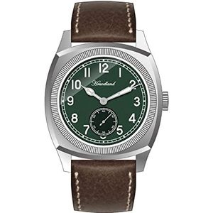 Hruodland F018 Klassieke Automatische Jurk Heren Horloges Spphire Galss Seagull ST17 Mechanisch Roestvrij Staal Horloge, Groen, Klassiek