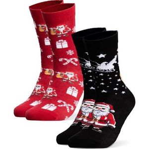 Occulto Sokken 'Santa'  rood / zwart
