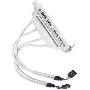 Moederbord 4 Poorten USB 2.0 Hubs Uitbreiding Achterpaneel Header Beugel USB Hub Connector Kabel Adapter