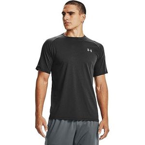 Under Armour UA Tech 2.0 SS Tee Novelty, sport T-shirt, sportschool kleding mannen, zwart (zwart/pitch grijs (001)), M