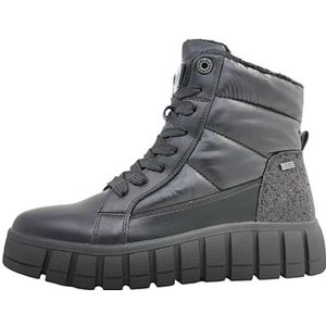 Tom Tailor - Veterboots - Zwart - Wig Enkellaarsjes - Plateau Laarzen Met Ritssluiting