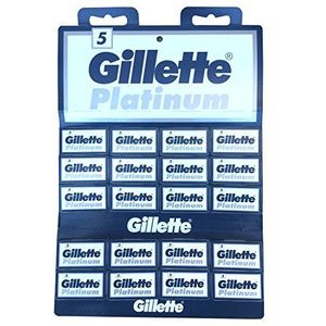 Gillette platinum - 100 platte scheermesjes in 20 verpakkingen
