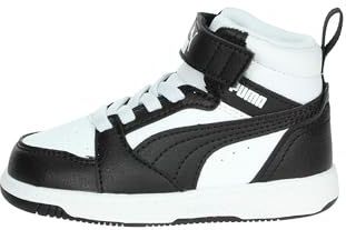 PUMA Rebound V6 Mid sneakers, Zwart/Grijs/Wit, Maat 19