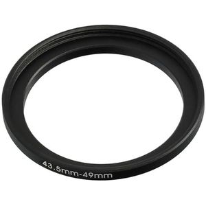 vhbw Step-up-ring adapter van 43,5 mm naar 49 mm voor cameralens - filteradapter, metaal, zwart