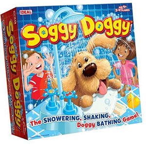 IDEAL, Soggy Doggy: The showering, shaking, doggy bathing game, Kids Games, For 2-4 Players, Ages 4+