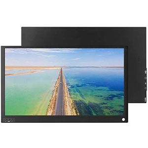 15,6 Inch Draagbaar Scherm - IPS Ultradunne Hard Scherm - 1920x1080 Resolutie - Met Lederen Hoes - Ondersteuning Voor - Voor de Meeste Consolegames