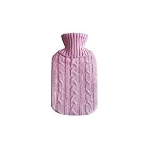 DieffematicRSD Warmwaterkruik Grote gebreide warmwaterzakhoes Warm Koudbestendig Warmtebehoud Warmwaterkruikhoes for de winter Warm houden (Color : Pink)
