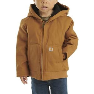 Carhartt Geïsoleerde canvas jas met ritssluiting voor babyjongens, bruin, 18 maanden, Carhartt Bruin, 18 Months