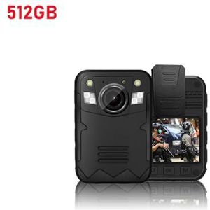 Draagbare DV-camera YSW-Q5 1440P HD Infrarood Digitale Bodycam Surveillance Beveiliging Videorecorder Mini Monitor Draadloze Body Camera(512GB)