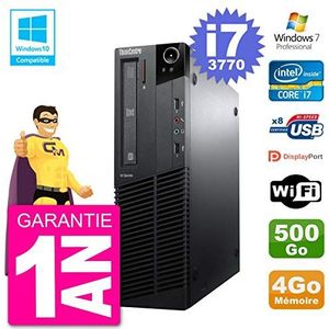 Lenovo ThinkCentre M82 SFF i7-3770 RAM 4 GB harde schijf 500 GB DVD brander WiFi W7 (Refurbished)