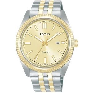 Lorus Klassieke Man Mens analoge Quartz horloge met roestvrij stalen armband RH972QX9, Zilver
