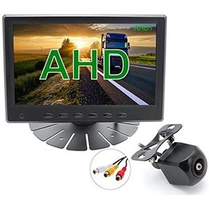 GPS-autonavigatiesysteem, HD 1920 * 1080 7 Inch Ips Scherm Ahd Parkeermonitor met AHD 1080P Fisheye lens achteraanzicht back-upcamera Voor auto, vrachtwagen, camper(AHD monitor)