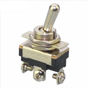 Tuimelschakelaar, 50 stuks, 3-pins SPDT, ON-off-on, vergrendelend, 3 posities, 12 mm, 15 A, 120 VAC, voor auto, autoschakelaar met schroefklem