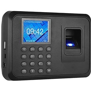 Prikklokken voor werknemers kleine bedrijven, Meertalige vingerafdruk Password Time Accommodatiemachine 2.4 Inch LCD-scherm Downloadgegevens met U-schijf Grote geheugencapaciteit