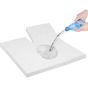 Waterdichte Splittopper Beschermer Hoeslakenbadstof - Antibacteriëel - Rondom Elastiek - Wit - Waterdichte Topper Beschermer Incontinentie Splittopper Beschermer