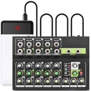 Geluidsmixconsole 10-kanaals mengpaneel Digitale audiomixer Stereomicrofoon/lijnmixer met reverb en 48V fantoomvoeding 10-kanaals geluidstafel Stream miljoenen nummers