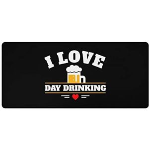 I Love Beer-Day Drinken Mode Bureau Muismat Antislip Gaming Muismat Accessoires Decor 40 x 90 cm