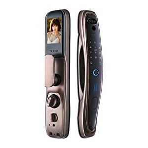 Smart Lock, Tuya Smart 3D Face Door Lock Security Face Camera Monitor Intelligente vingerafdruk Wachtwoord Biometrische elektronische sleutelontgrendeling,voor Slaapkamer Hotel Kantoor Appartement(Go