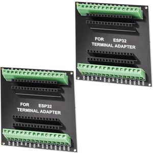 2 stuks ESP32 Breakout Board voor 30PIN, ESP32 ontwikkelingsboard 2,4 GHz Dual Core WLAN WiFi + Bluetooth 2-in-1 microcontroller ESP-WROOM-32 chip voor Arduino