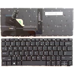 VOOR HP voor Elite voor Dragonfly G2 13.3"" HSN-I32C L74117-201 Laptoptoetsenbord US Zwart/Blauw met Achtergrondverlichting SG-99100-2V(With Backlit Black)