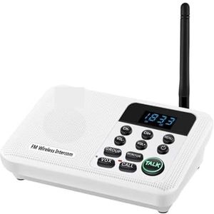 Walkie-talkie, 22-Kanaals FM Draadloze Intercoms Thuis Huis Zakelijk Kantoren Kamer naar kamer Bellen & Talking System 1 mijl lange afstand(1 Unit White)