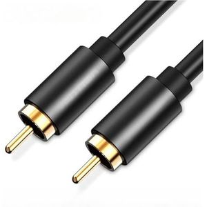 RCA naar RCA Male naar Male Stereo Au/dio Kabel 1m 1.5m 2m Coaxiale Kabel RCA Video Kabel Fit Compatible TV Versterker Thuis Male naar Male (Color : Black, Size : 2m)