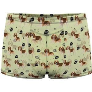 Grappige Beagle Honden Heren Boxer Slips Sexy Shorts Mesh Boxers Ondergoed Ademend Onderbroek Thong