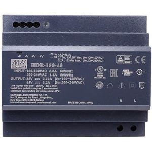 HDR-150-48 48V DC 3.2A 153.6W Ultra Slim Step Shape DIN Rail Voeding