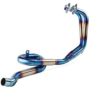 LFYEQZ Voor Y&AMAHA Voor YZF R3 Voor YZF R25 Voor MT-03 Motorfiets Rvs 51mm Volledige Uitlaatsysteem Link Mid Pijp Accessoires Slip Op(2)